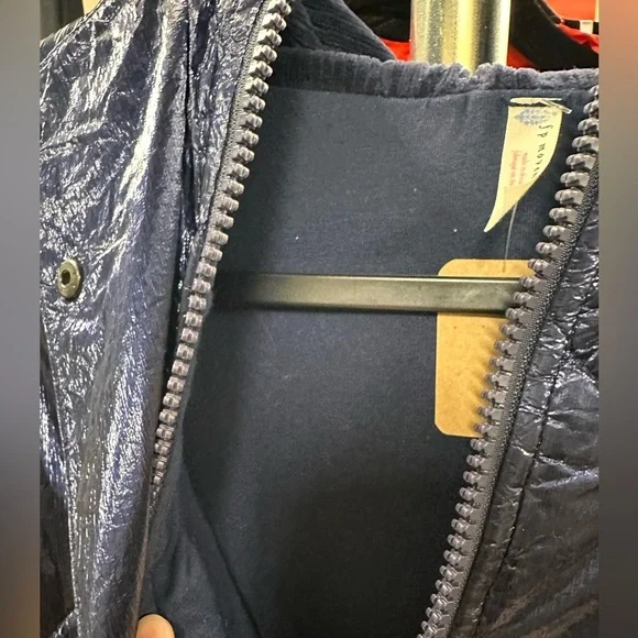 Free People Movement Polar Ice Puffer pullover jacket in metallic blue - Picture 9 of 10